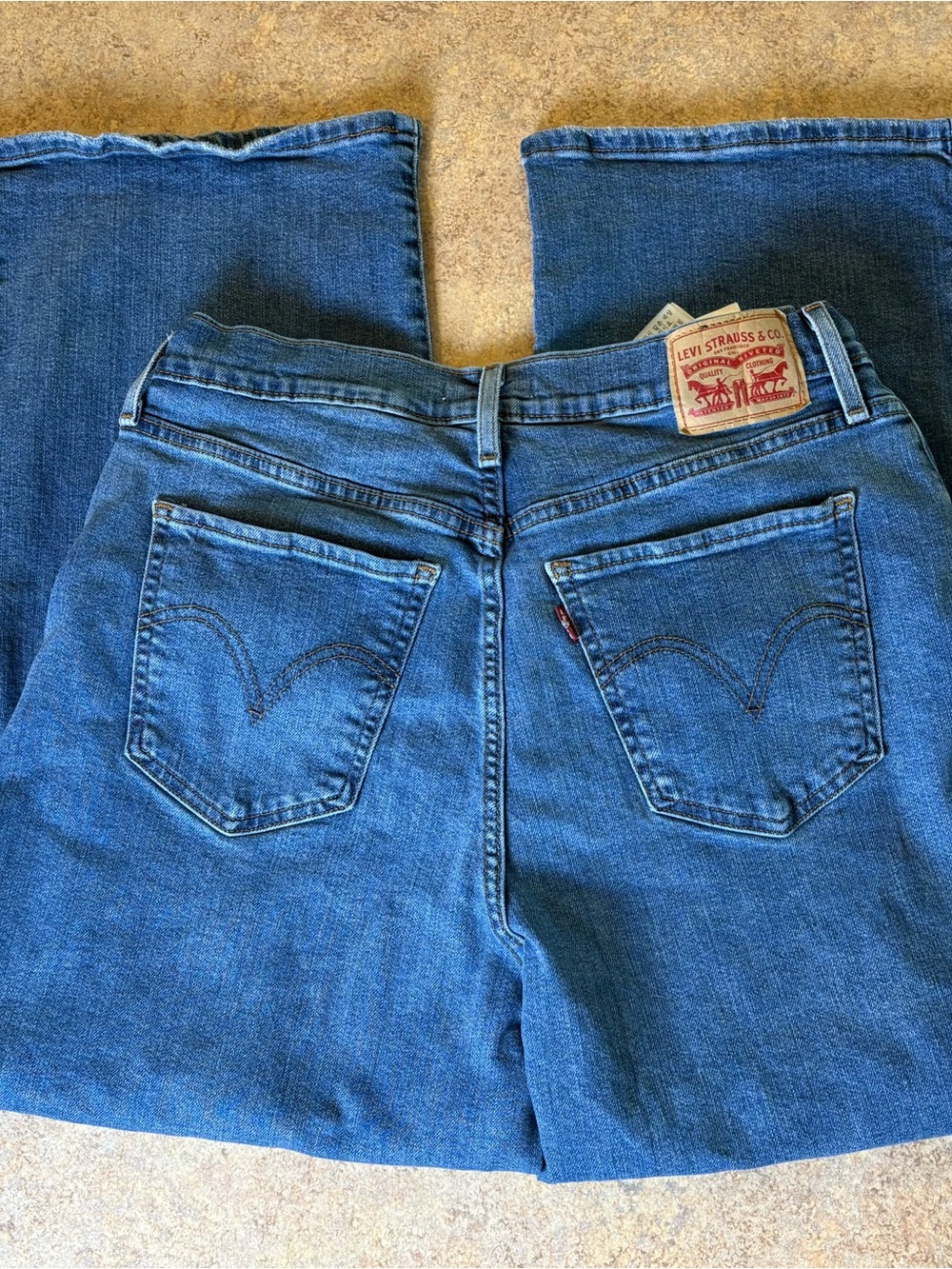 Levi's Blue Wide-Leg Ankle Jeans